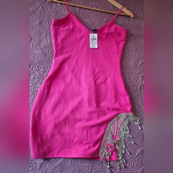 Windsor Dresses & Skirts - Barbie Pink Dress with Silver Fringe